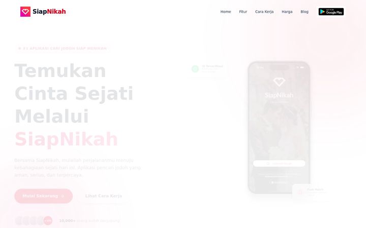 Screenshot of siapnikah.com
