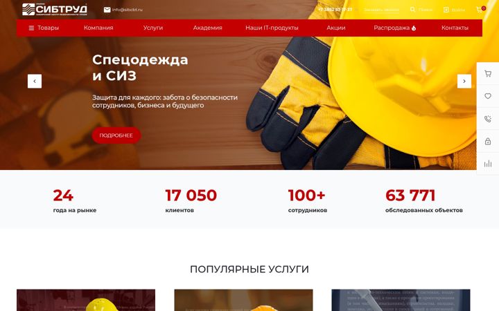Screenshot of sibcbt.ru
