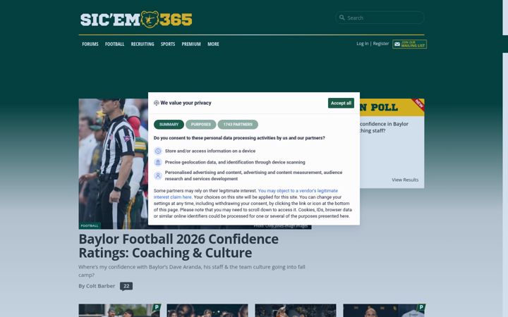 Screenshot of sicem365.com