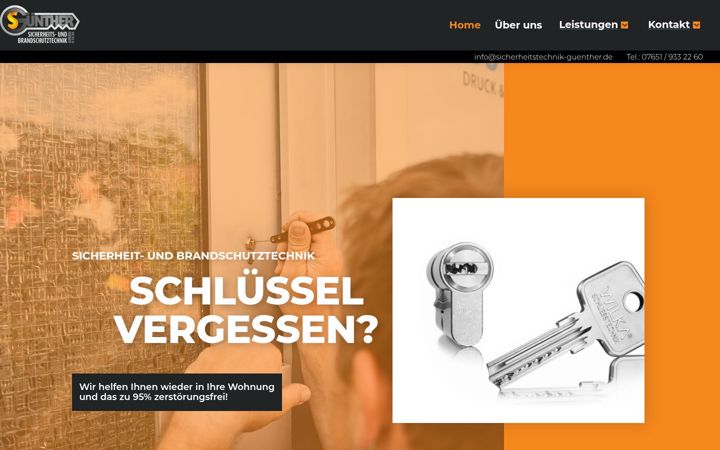 Skærmbillede af sicherheitstechnik-guenther.de