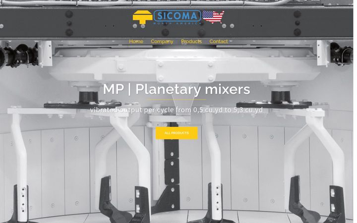 Screenshot von sicomamixers.com