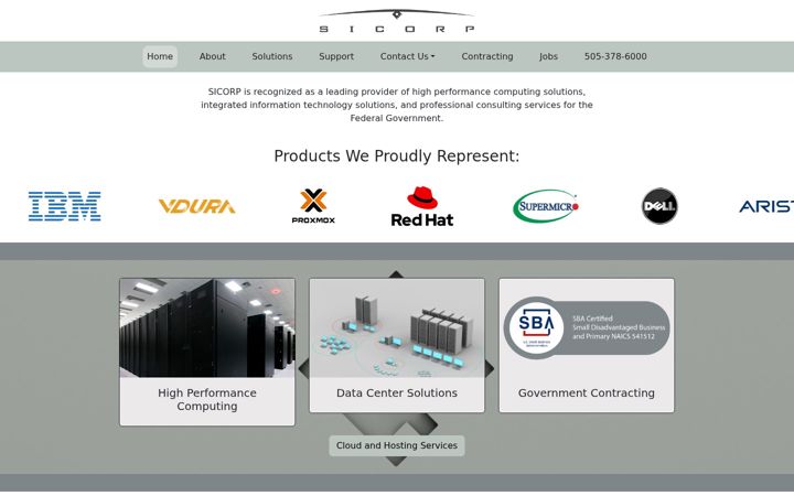 Screenshot of sicorp.com