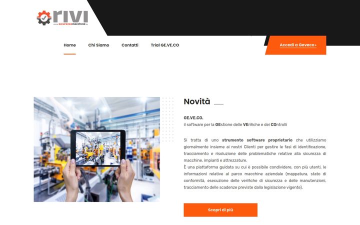 Kuvakaappaus sivustosta sicurezzamacchine.eu