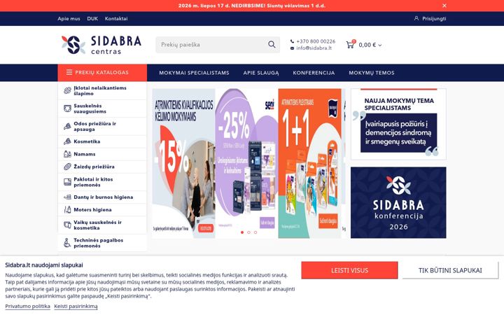 Екранна снимка на sidabra.lt