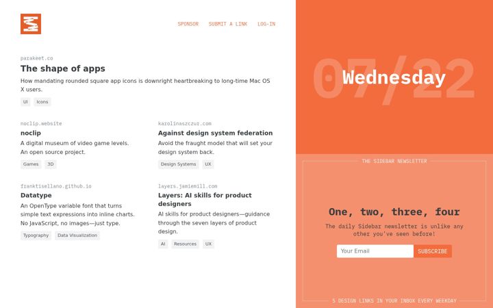 Skjermbilde av sidebar.io