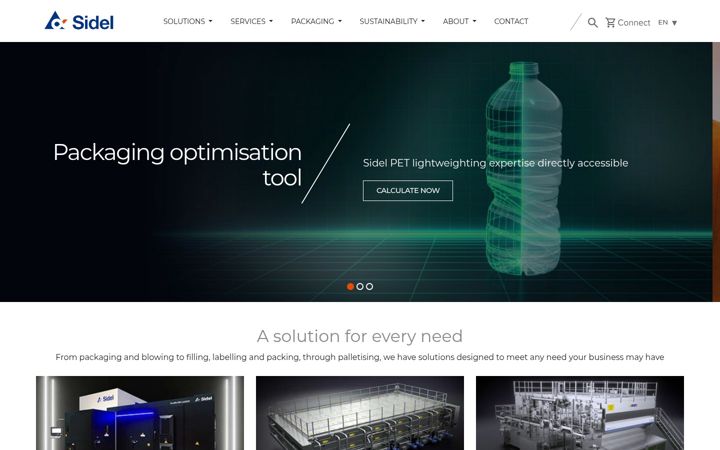 Screenshot of sidel.com
