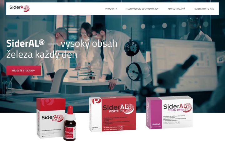 Screenshot von sideral.cz