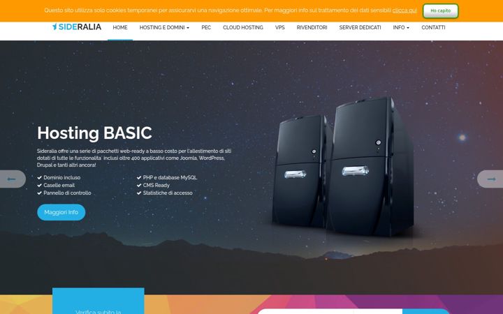 Screenshot of sideralia.it