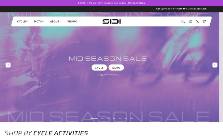 Screenshot of sidi.com