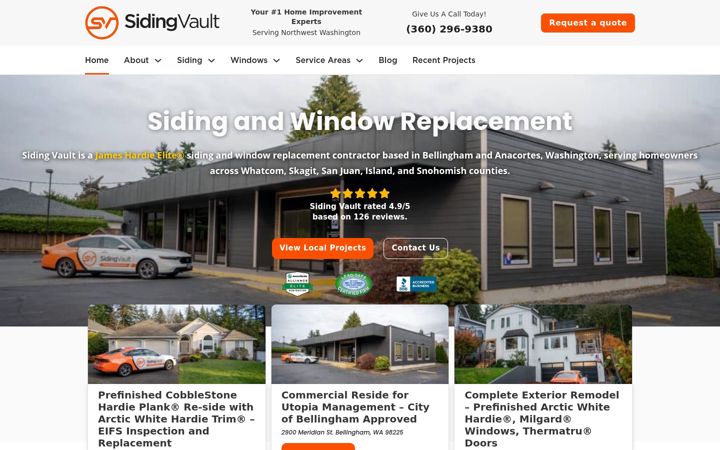 Screenshot of sidingvault.com