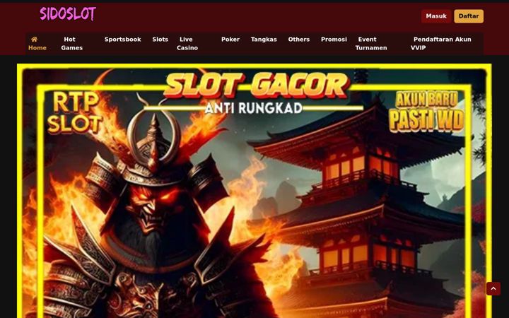 Skærmbillede af sidoslots.com