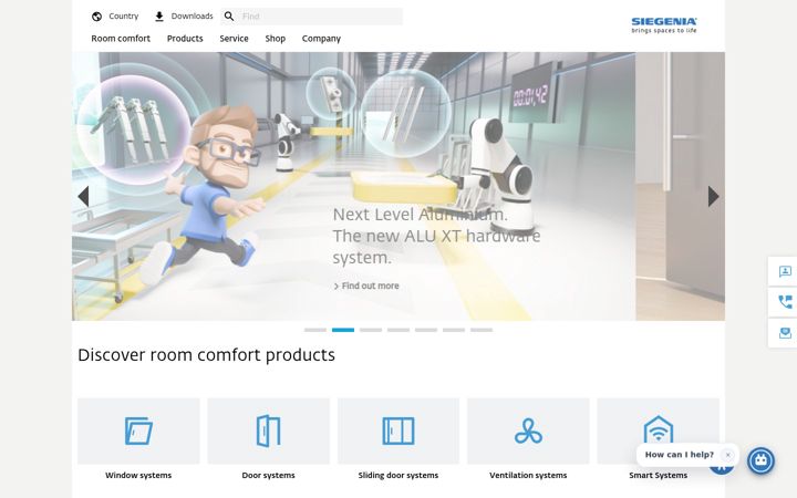 Screenshot of siegenia.com