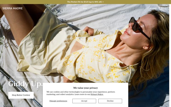 Screenshot of sierramadregolf.com