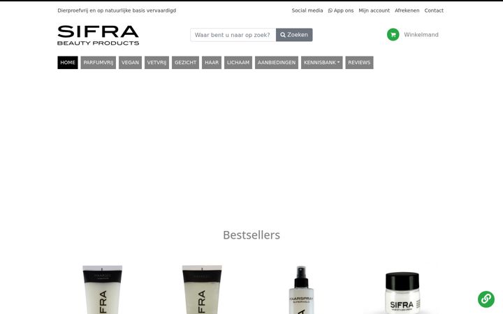 Captura de pantalla de sifra.nl