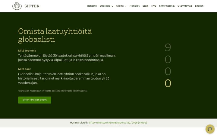 Screenshot of sifterfund.com