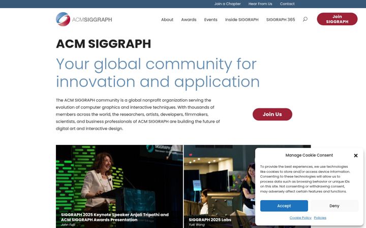 Screenshot von siggraph.org