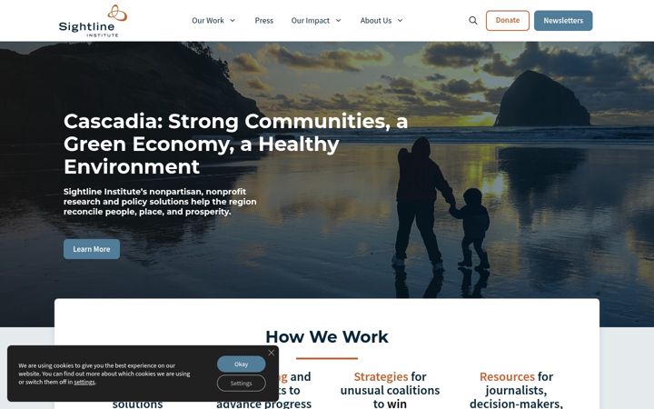 Screenshot of sightline.org