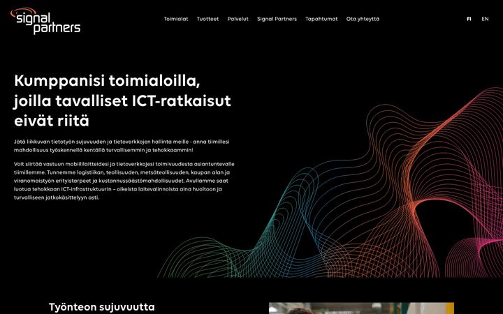 Skærmbillede af signalpartners.fi