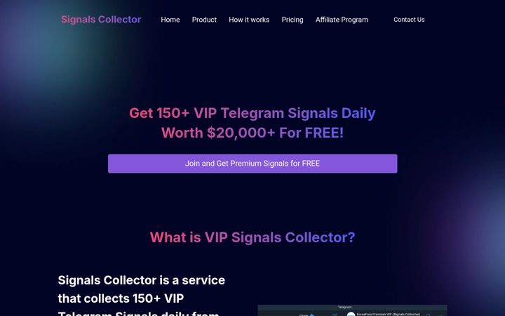 Screenshot of signalscollector.com