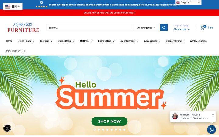 Screenshot of signaturefurnitureoh.com