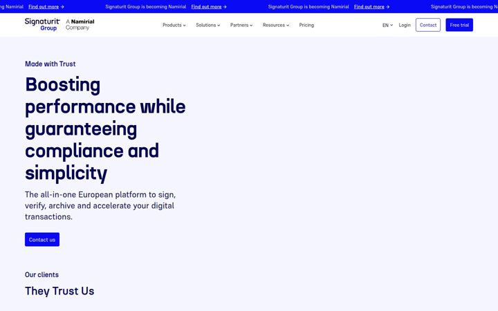 Screenshot of signaturit.com