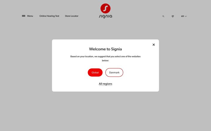 Screenshot of signia.net