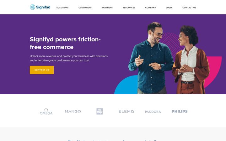 Screenshot von signifyd.com