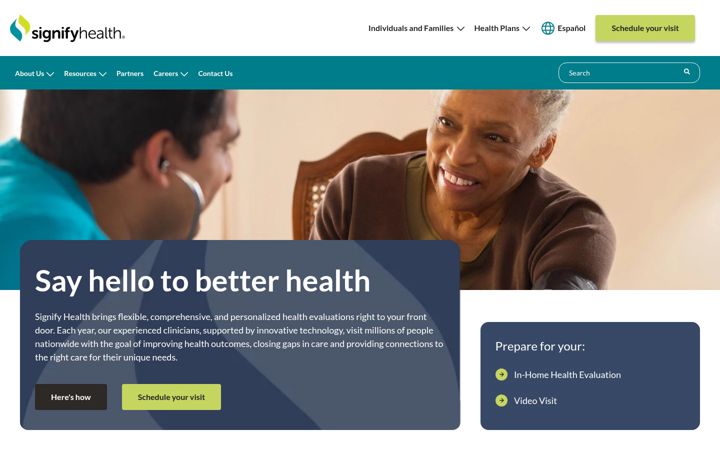 Screenshot of signifyhealth.com
