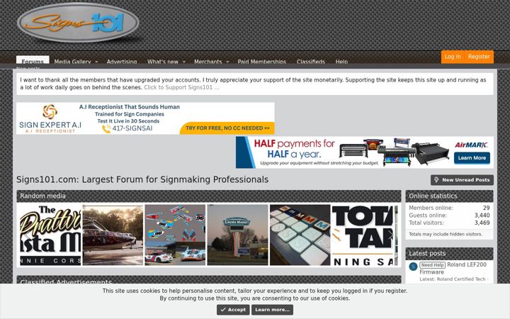 Screenshot of signs101.com