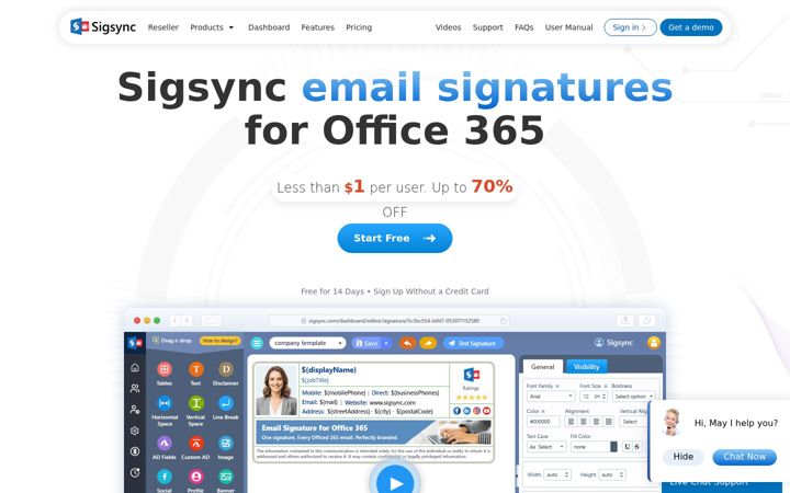 Screenshot of sigsync.com