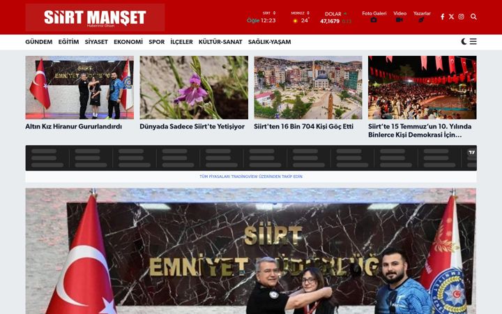 Screenshot of siirtmanset.com