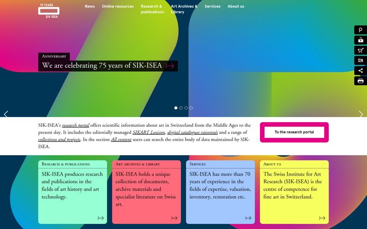 Screenshot of sik-isea.ch