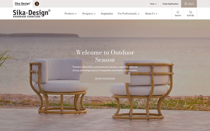 Screenshot di sikadesignusa.com