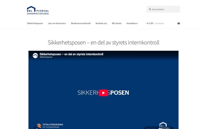 Екранна снимка на sikkerhetsposen.no
