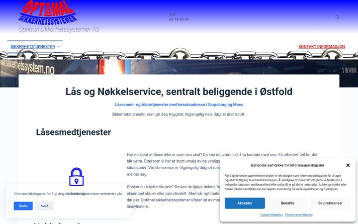 Snimka zaslona za sikkerhetssystem.no