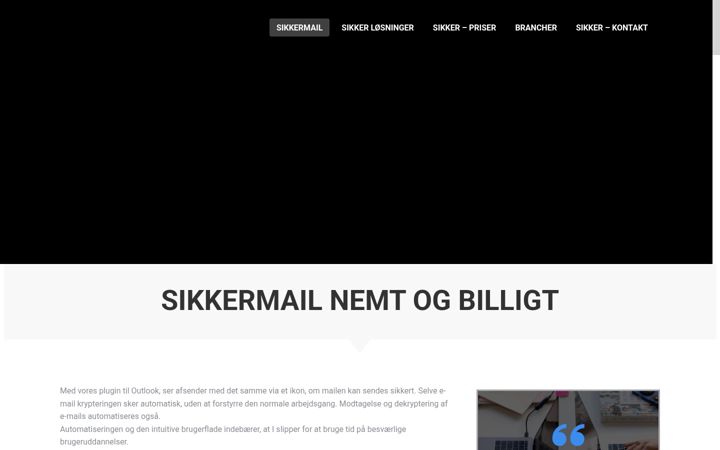 Captura de ecrã de sikkermail-konsulent.dk
