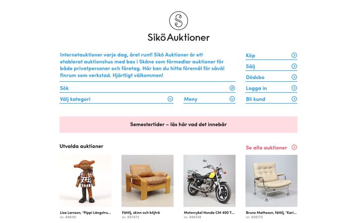 Screenshot von sikoauktioner.se