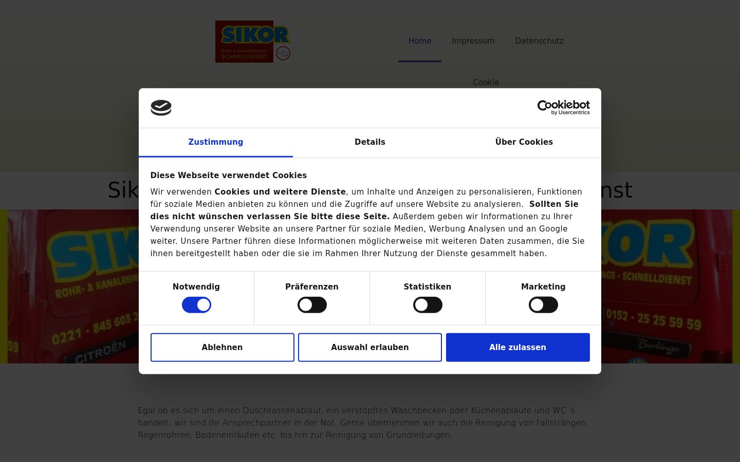 Screenshot του banner συγκατάθεσης που εμφανίστηκε πριν από οποιαδήποτε αλληλεπίδραση
