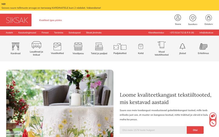 Screenshot of siksak.ee
