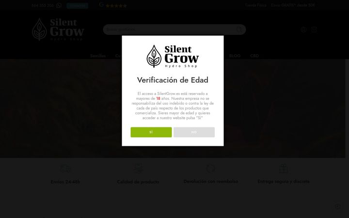 Screenshot of silentgrow.es