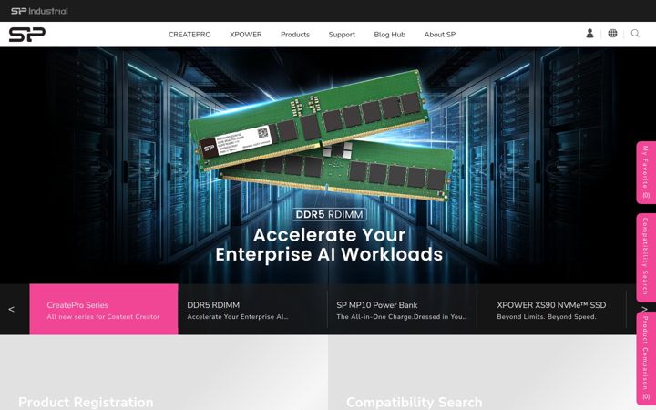 Screenshot of silicon-power.com