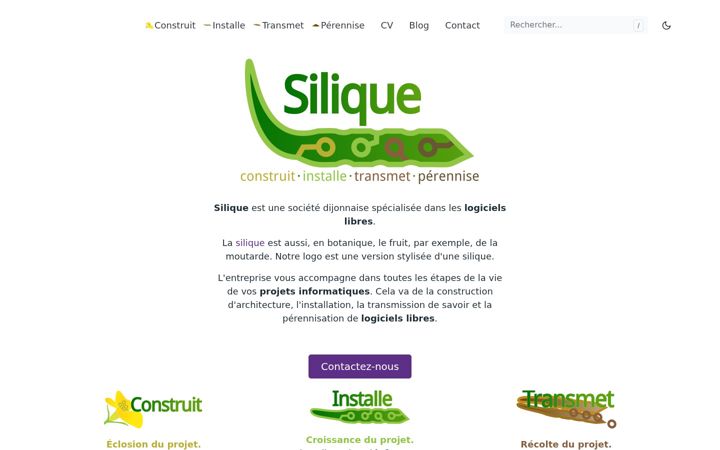 Screenshot of silique.fr