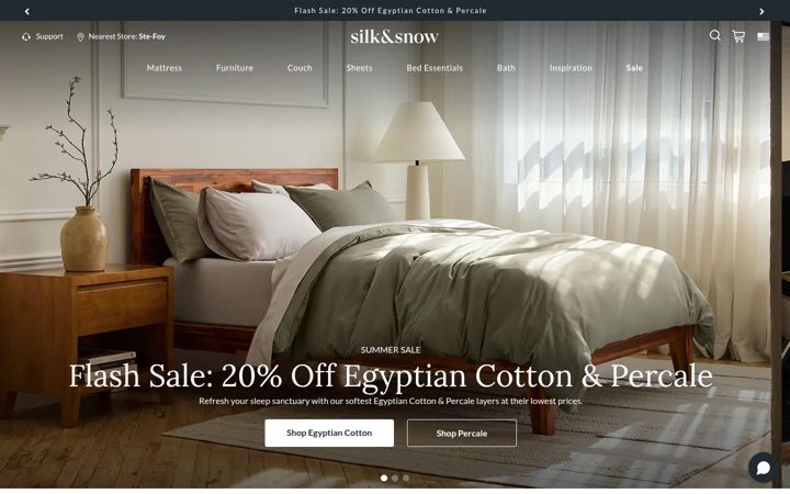 Screenshot of silkandsnow.com