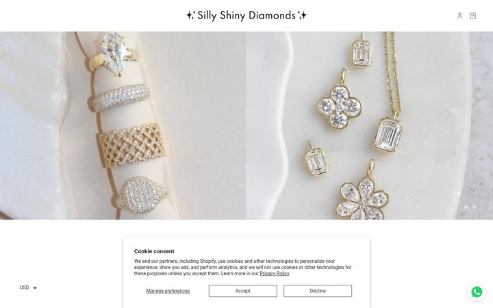 Screenshot of sillyshiny.com