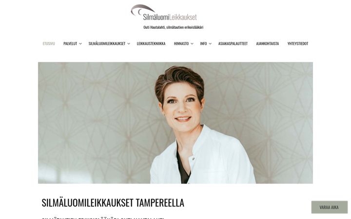 Screenshot of silmaluomileikkaukset.fi