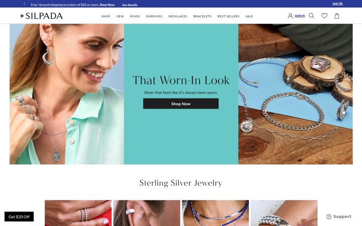 Screenshot of silpada.com