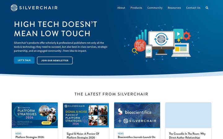 Kuvakaappaus sivustosta silverchair.com