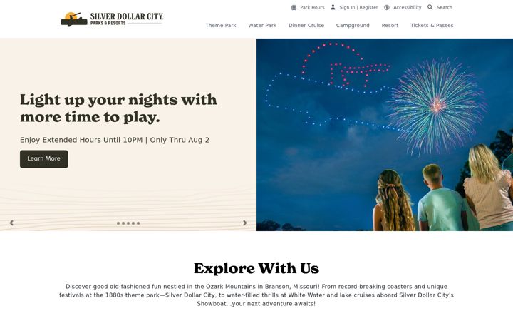 Screenshot of silverdollarcity.com