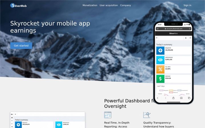 Screenshot ta' silvermob.com