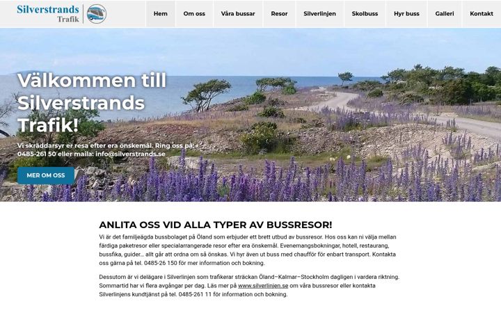 Screenshot van silverstrands.se